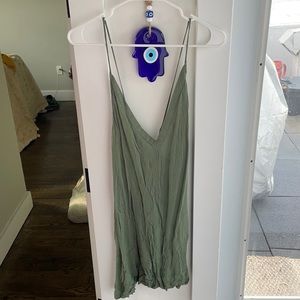 Free People green dress with tied sides